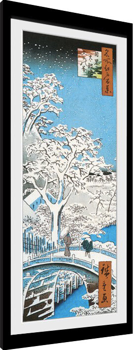 Gerahmte Poster Hiroshige - The Drum Bridge