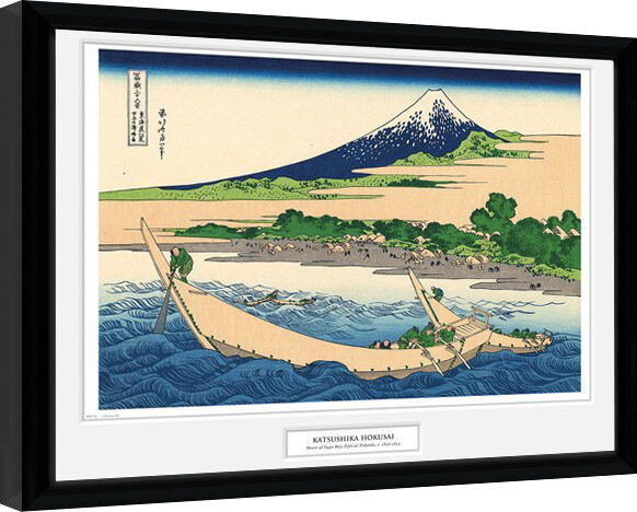 Poster incorniciato Hokusai - Shore of Tago Bay