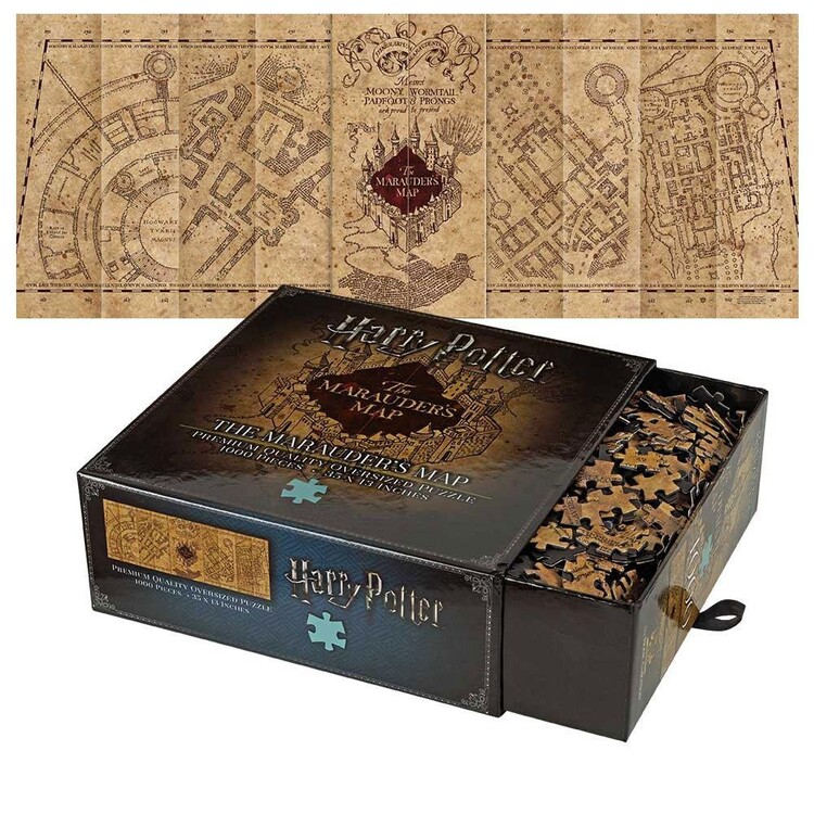 Puzzle Harry Potter - Pobertův plánek, 89x33 cm, 1000 ks