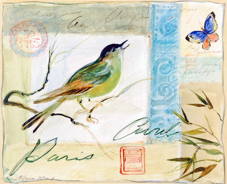 Kunstdruk Golden Garden I
