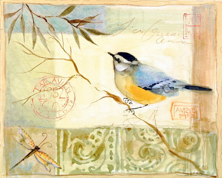 Kunstdruk Golden Garden II