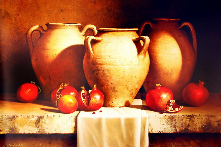 Reproduction d'art Ums with Persimmons and