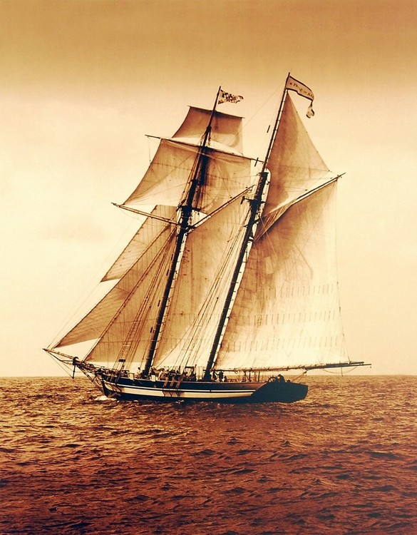 Konsttryck Under Sail II