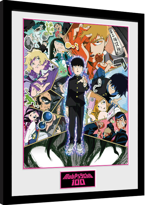 Gerahmte Poster Mob Psycho 100 - Collage