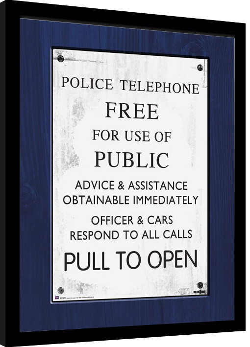Poster incorniciato Doctor Who - Tardis Sign