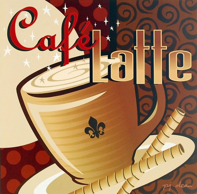 Umělecký tisk Cafe Latte