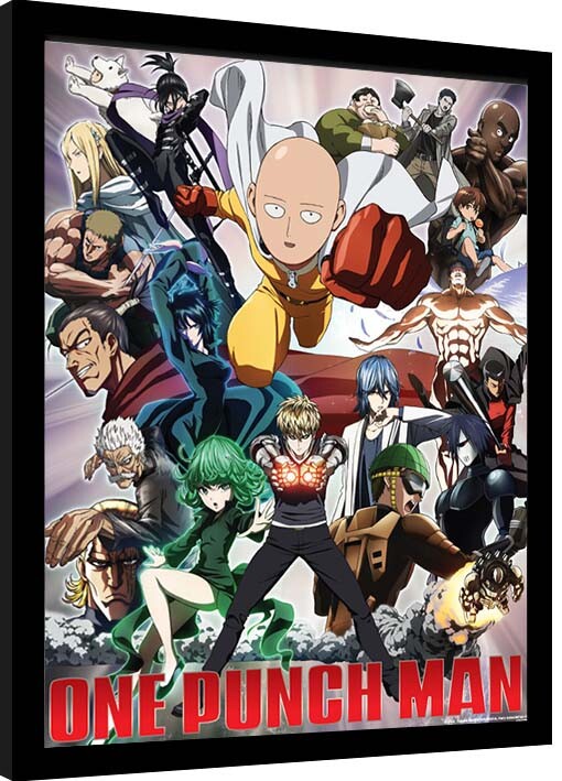 Gerahmte Poster One Punch Man - Heroes And Villains