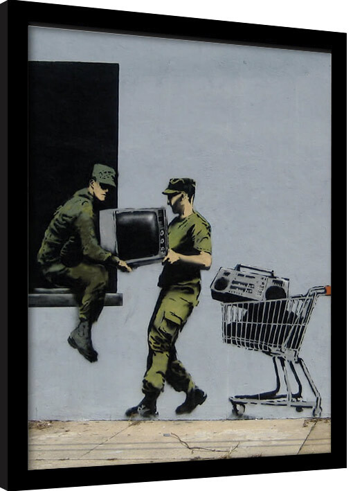Ingelijste poster Banksy - Looters Masters