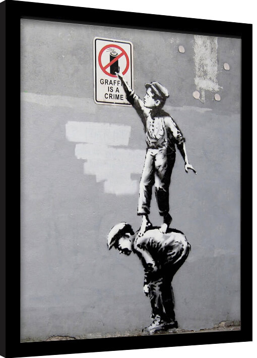Poster incorniciato Banksy - Grafitti