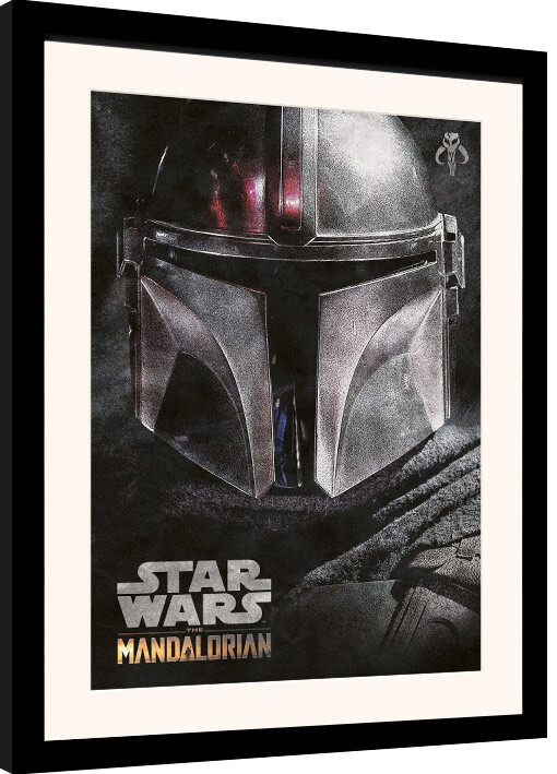 Obraz na zeď - Star Wars: The Mandalorian - Helmet, 34.5x44.3 cm