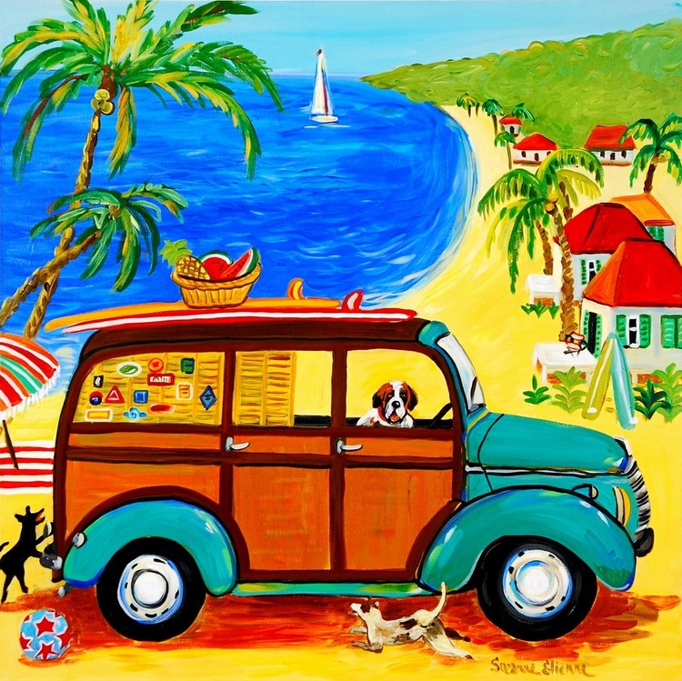 Stampa d'arte Woody at the Beach