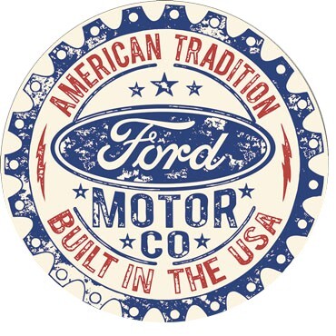 Metallschild Ford - Built in USA
