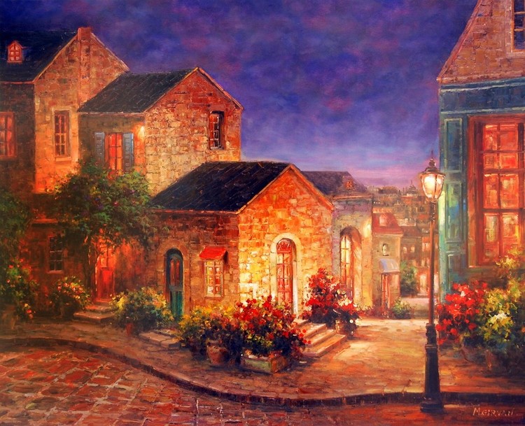 Kunstdruk Lyon at Night