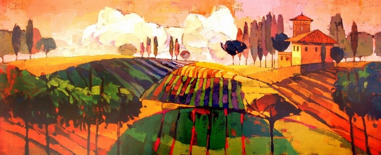 Művészeti nyomat Tuscan Landscape