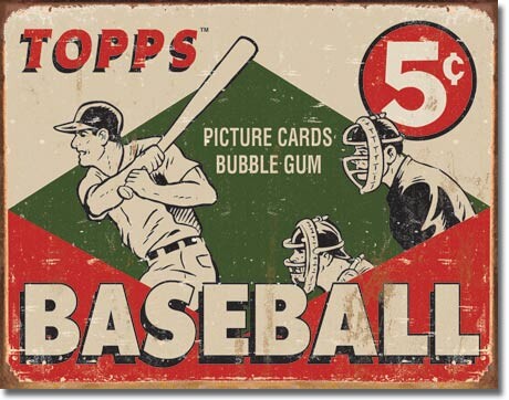 Metallschild TOPPS - 1955 Baseball Box
