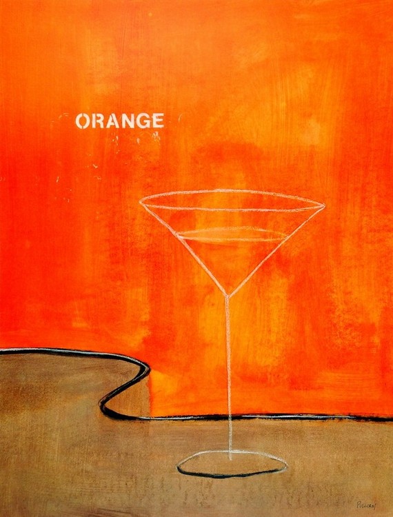 Kunstdruk Orange Martini