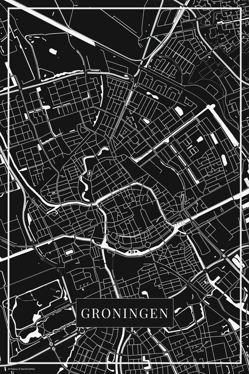 Poster Groningen black