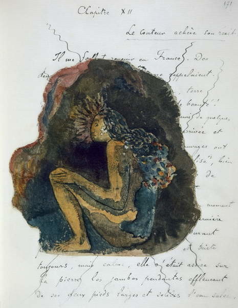 Samolepka A native Deity, from 'Noa Noa, Voyage a Tahiti'