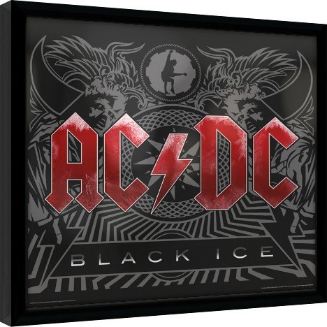 Ingelijste poster AC/DC - Black Ice