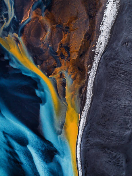 Samolepka Aerial shot looking down on a