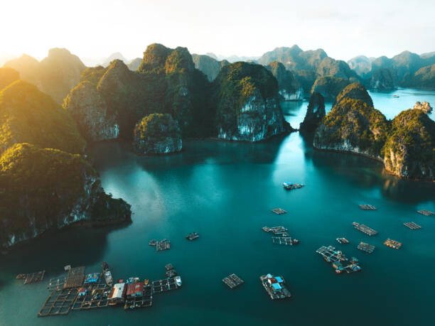 Samolepka Aerial view over Ha Long Bay