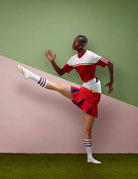 Poster Footballer top, cheer leader bottom