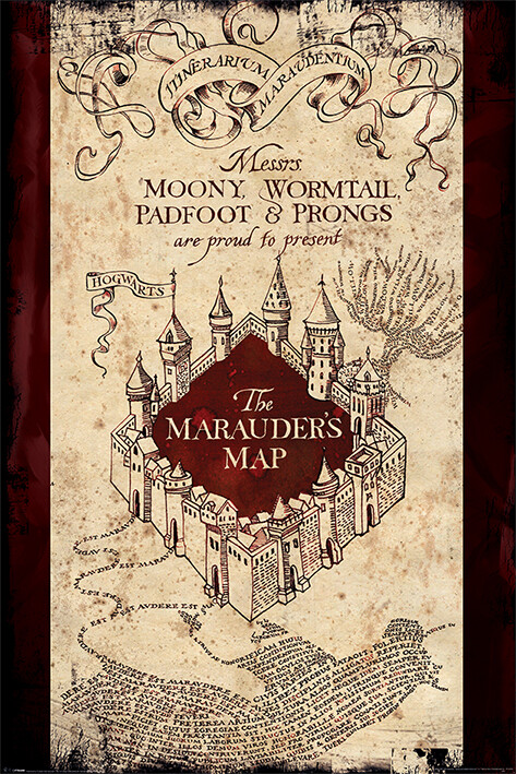 Harry Potter - Carte de Maraudeur Poster, Affiche | All poster chez  Europosters