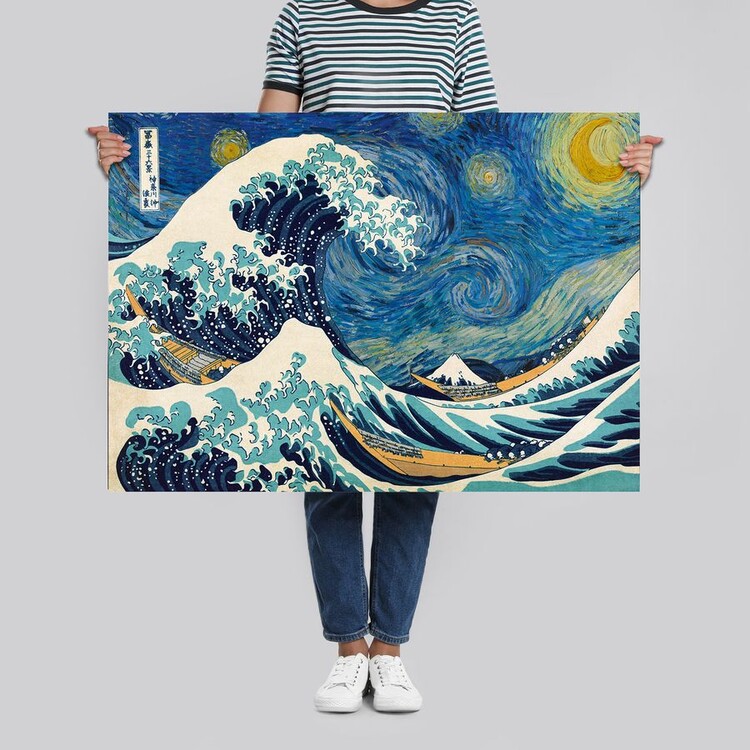 Kacušika Hokusai - La Grande Vague de Kanagawa Poster, Affiche