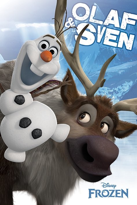 La reine des neiges - Olaf and Sven Poster, Affiche | All poster chez  Europosters