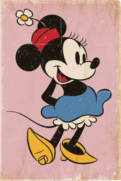 Poster Minni (Minnie Mouse) - Retro