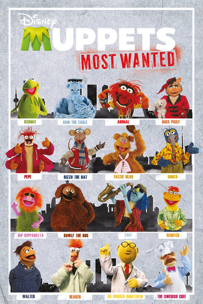 Poster, Affiche MUPPETS MOST WANTED - compilation en ligne | 3+1