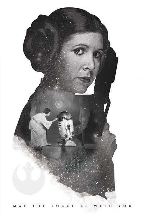 Star Wars Princess Leia May The Force Be With You Poster Affiche All Poster Chez Europosters 