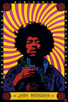 Jimi Hendrix - psychedelic Poster