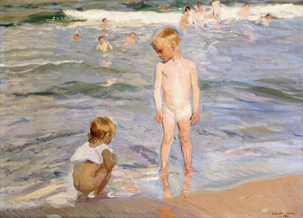 Samolepka Afternoon Sun, Valencia Beach, 1910