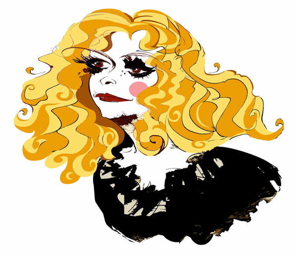 Tričko Alison Goldfrapp, English pop singer, colour caricature