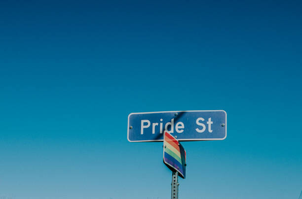 Tričko American road sign displaying 'Pride Street'