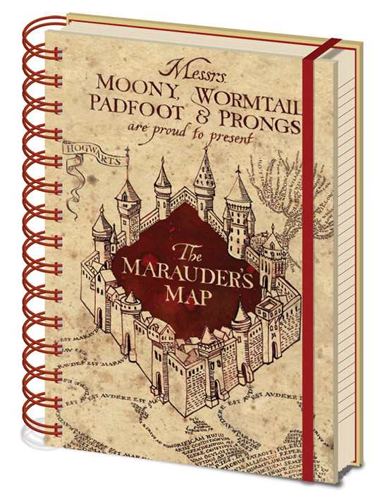 Anteckningsbok Harry Potter - The Marauders Map