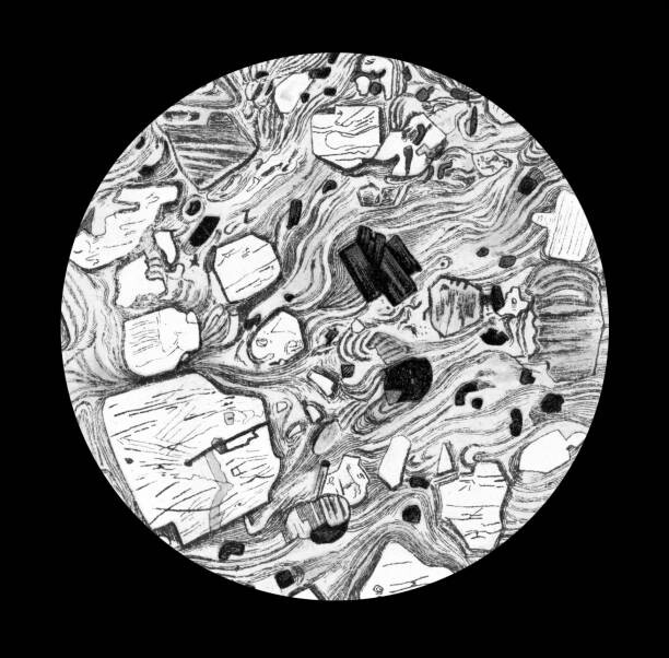 Tričko Antique Illustration of Microscopic view of quartz