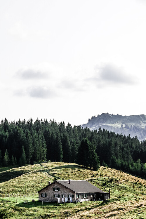 Arte fotográfico A hut in the alps