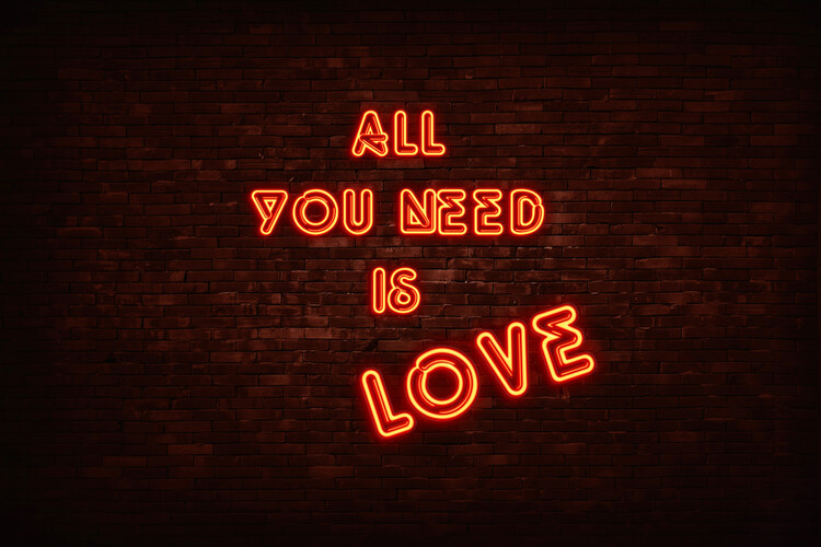Arte fotográfico All you need is love