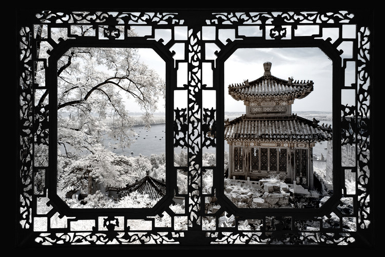 Arte fotográfico Asian Window - Summer Palace