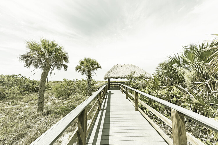 Arte fotográfico Bridge to the beach | Vintage