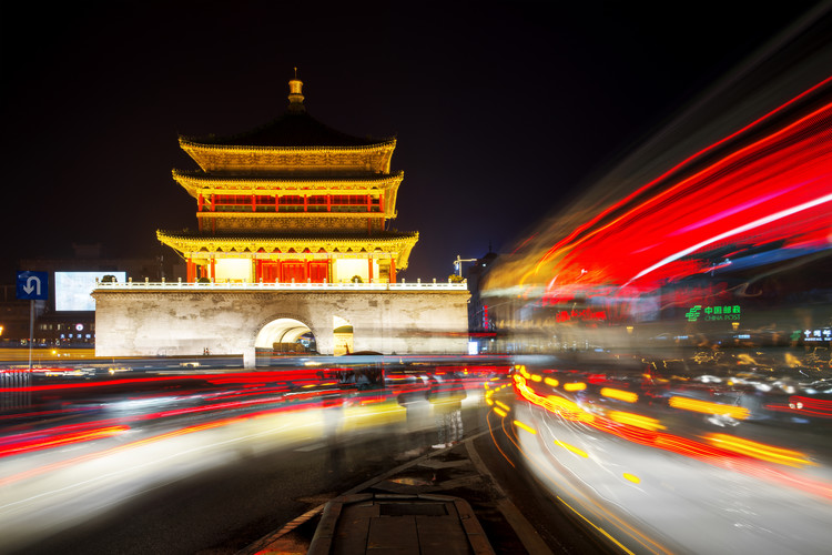 Arte fotográfico China 10MKm2 Collection - City Lights - Xi'an City
