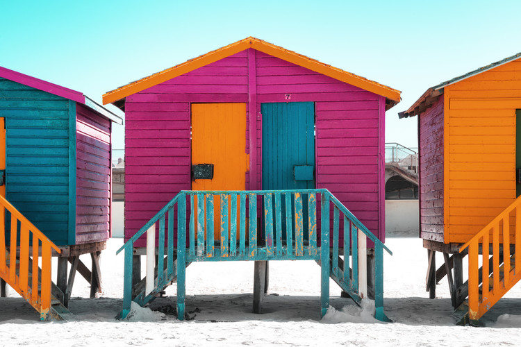 Arte fotográfico Colorful Houses Seven Rasberry