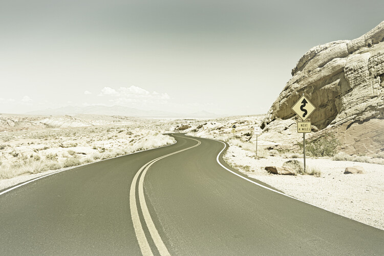 Arte fotográfico Country Road USA | Vintage