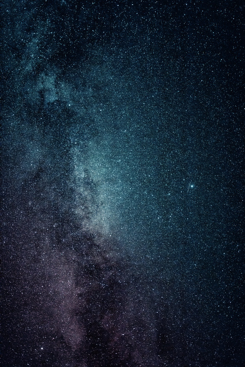 Photographie d'art Details of Milky Way of St-Maria with lilac-blue graded