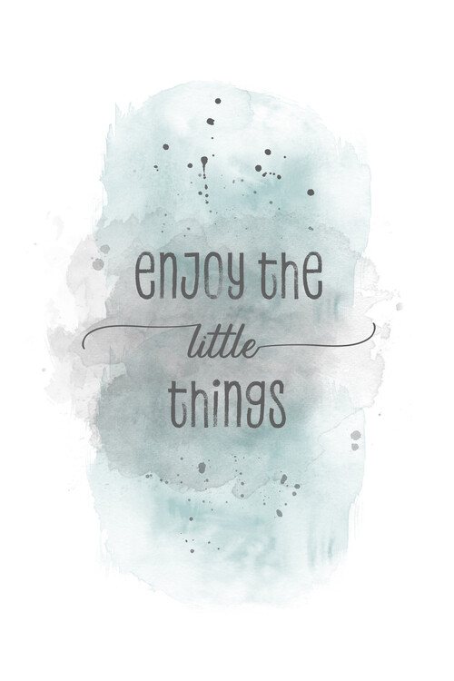 Arte fotográfico Enjoy the little things | watercolor turquoise