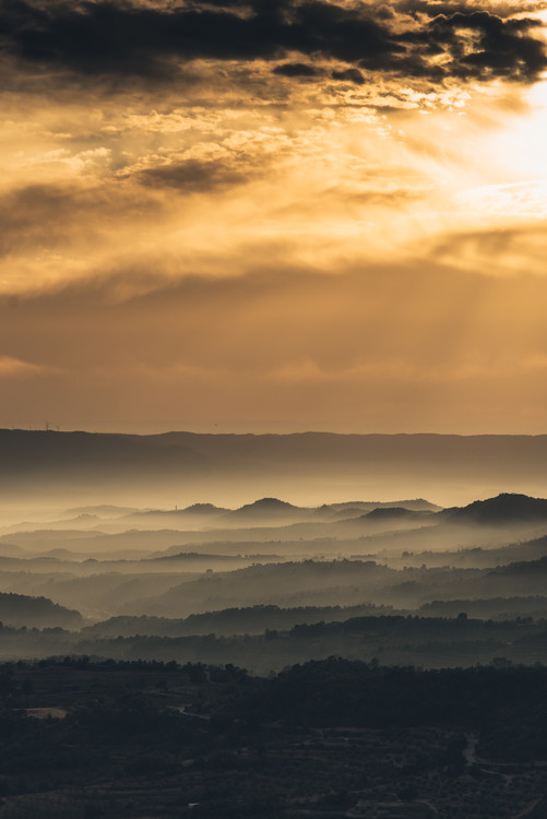 Arte fotográfico Fog between the valleys