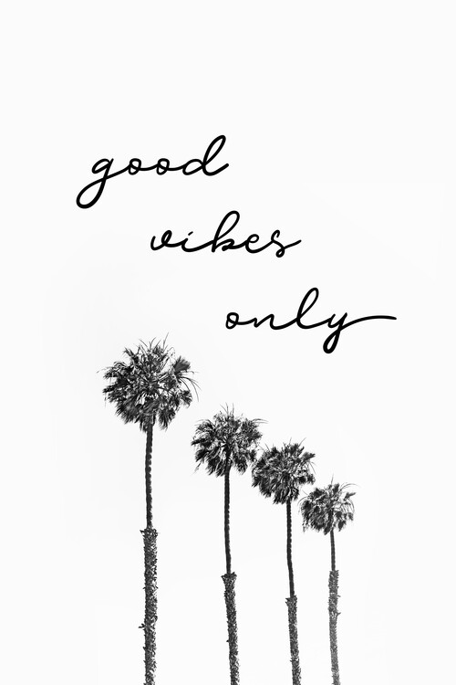 Arte fotográfico GOOD VIBES ONLY Dreaming under palm trees