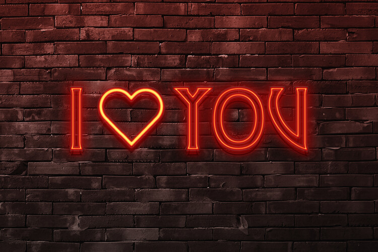 Arte fotográfico I love you